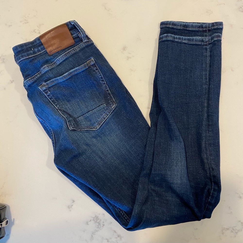 All Saints Mens Slim Fit Jeans